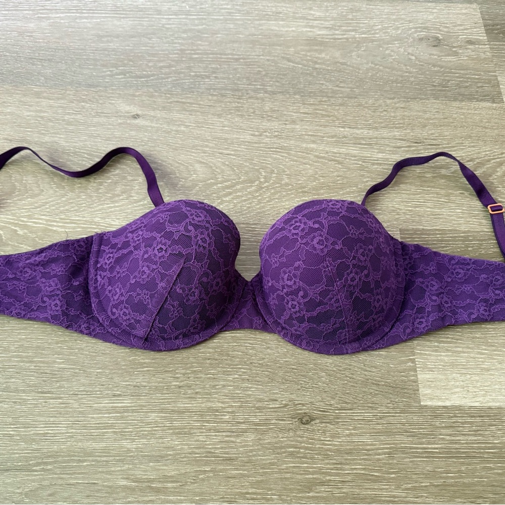 Victoria's Secret Deep Purple Lace Bra